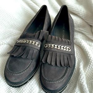 STUART WEITZMAN SUEDE LEATHER LOAFERS